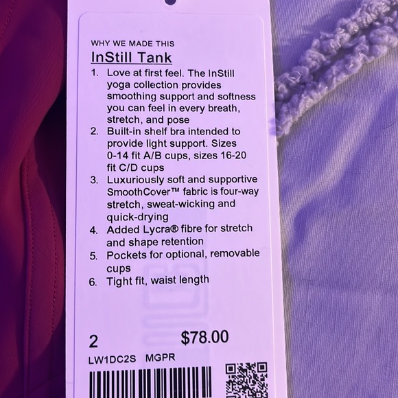 New lululemon top never worn just bought - Picture 2 of 3